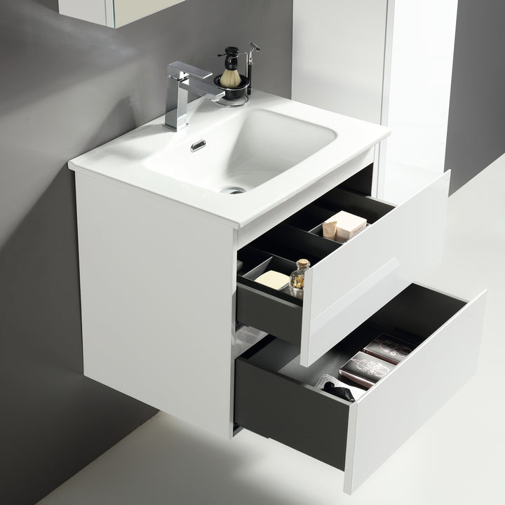 Alpenberger VIVENTO-60 + Unterschrank VIVENTO-60 Weiss glänzend