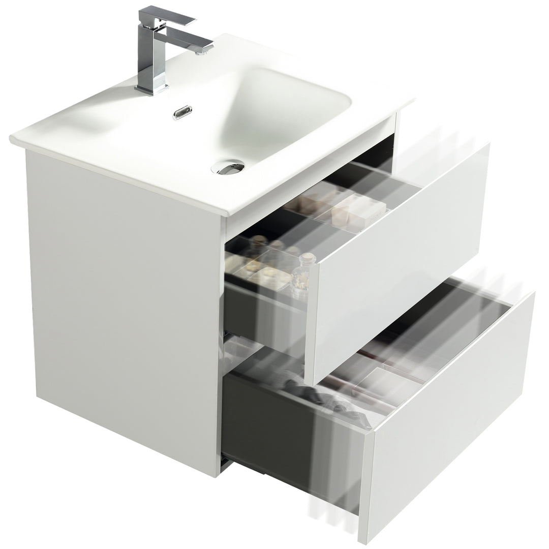 Alpenberger VIVENTO-60 + Unterschrank VIVENTO-60 Weiss glänzend