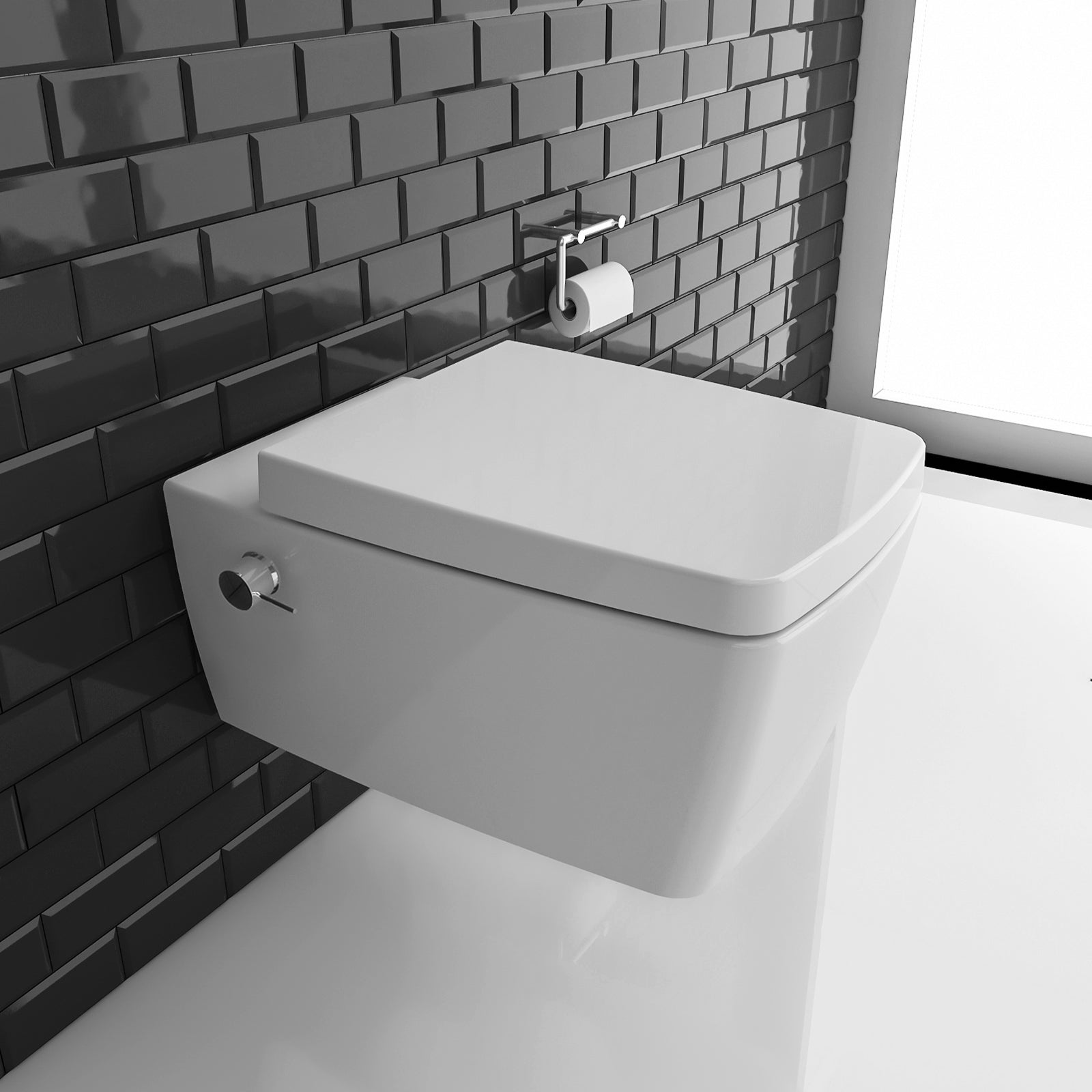 VitrA Metropole Tiefspüler Spülrandloses Keramik Dusch WC | WC Sitz Absenkautomatik | VitrA-Clean Beschichtung