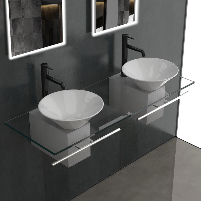 Doppel Aufsatzwaschbecken Set 5266