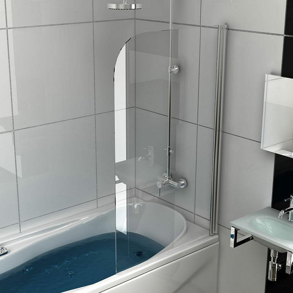 Alpenberger Duschtrennwand - Badewannenaufsatz META 75 aus ESG, 75x130