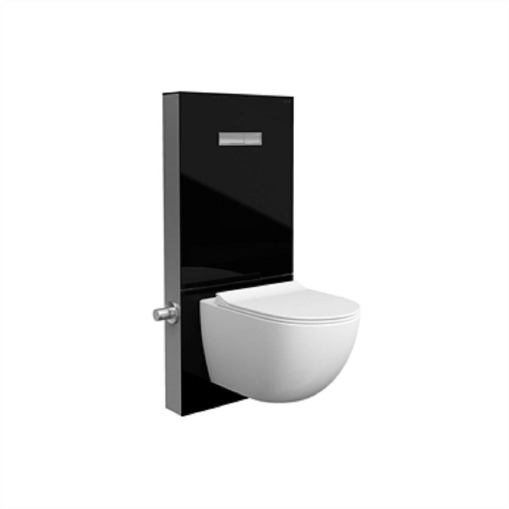 VitrA Vitrus Stand-Spülkasten in Schwarz, mit Armatur für Wand-WCs mit Bidetfunktion