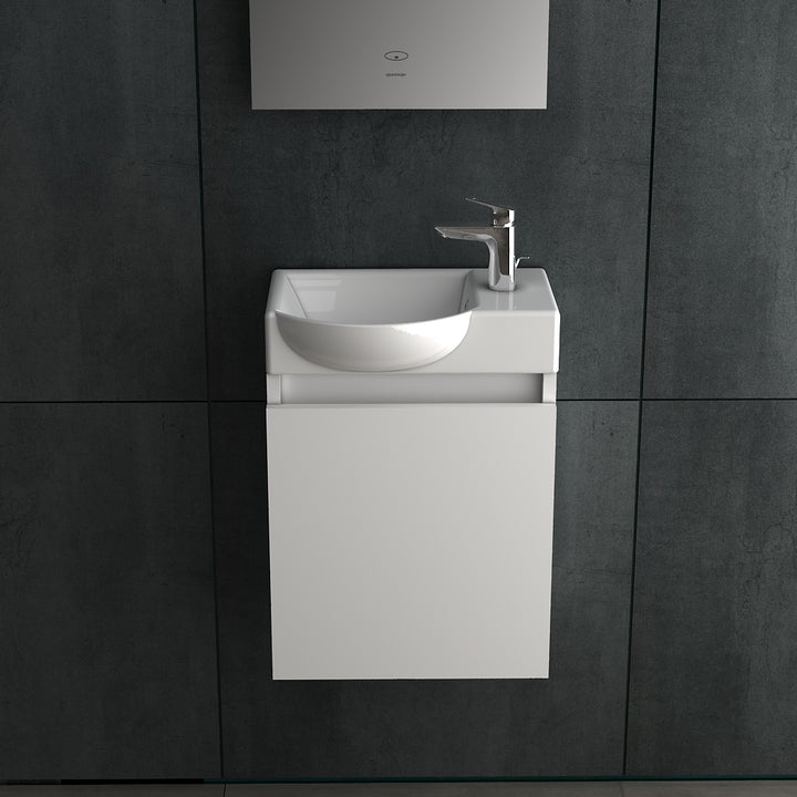 Alpenberger Lugano 450 Badmöbel Set in Weiß: Perfekte Gäste WC Lösung